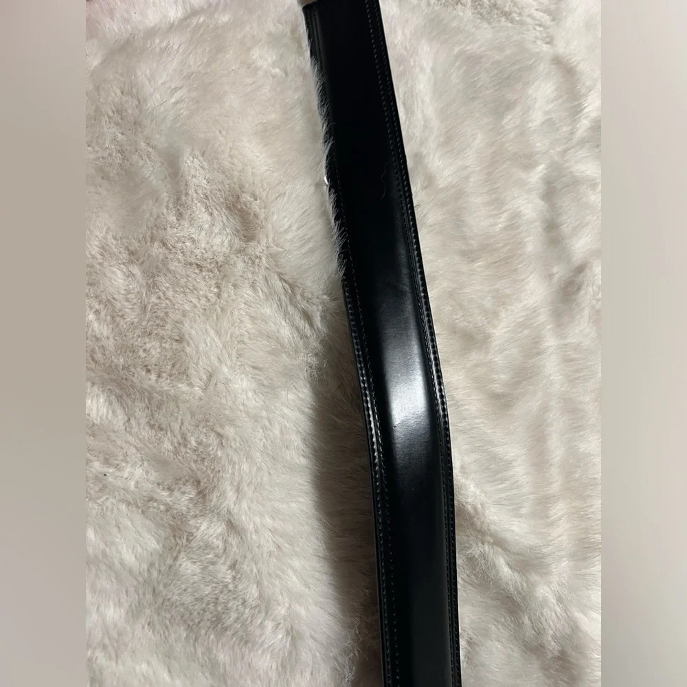 Farrah men’s black leather belt